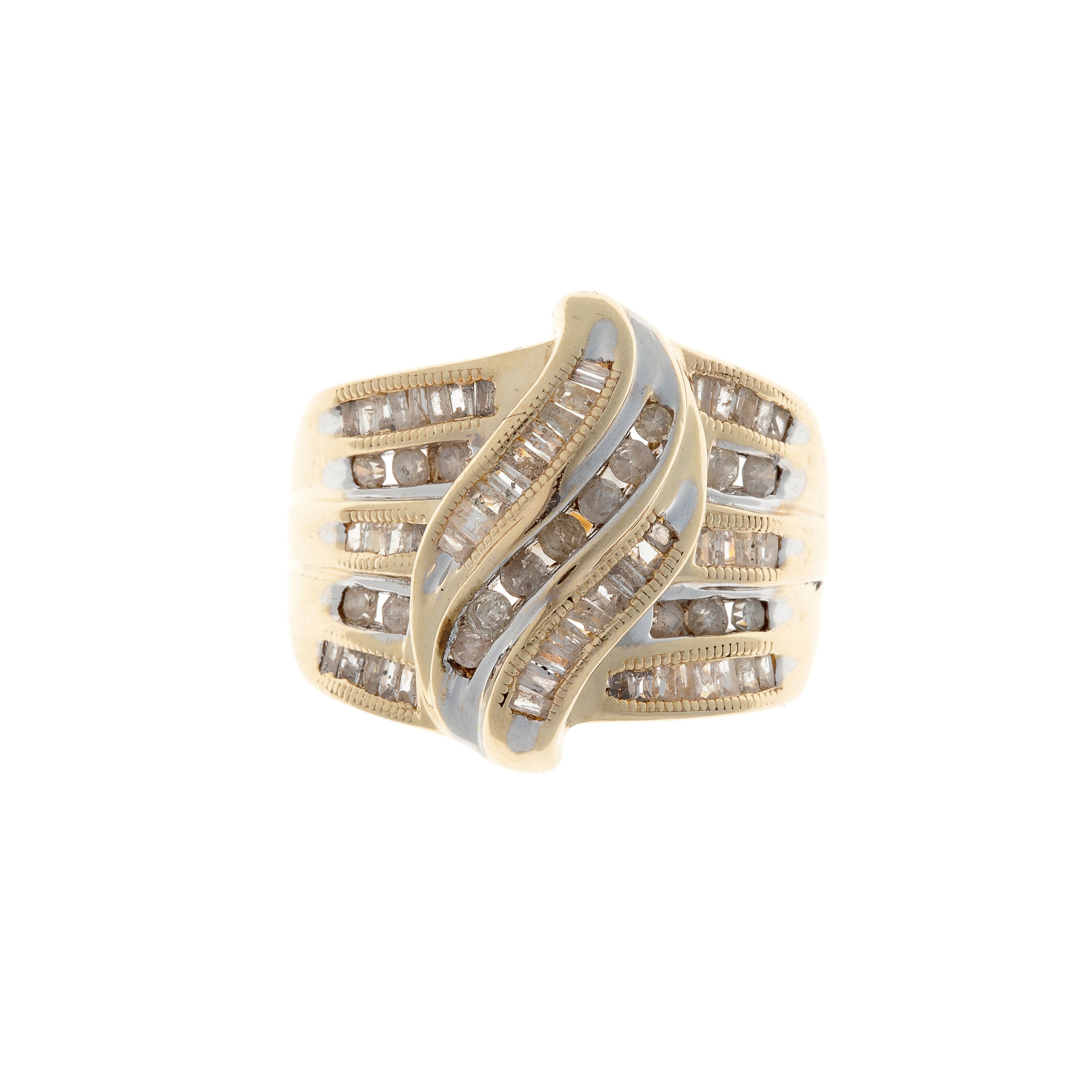 Diamond Gold Cluster Ring