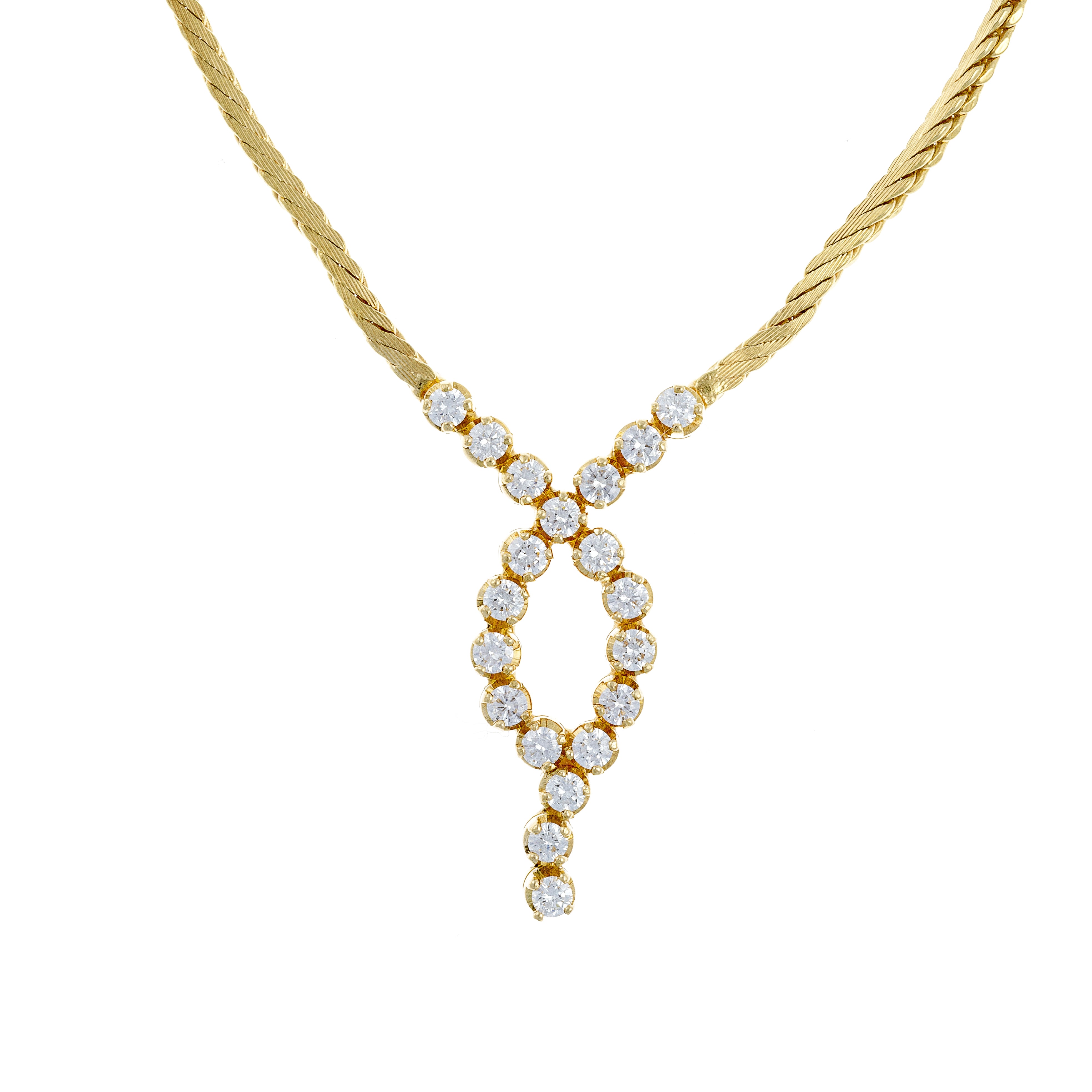 Gold Necklace with Brilliant-Cut Diamonds