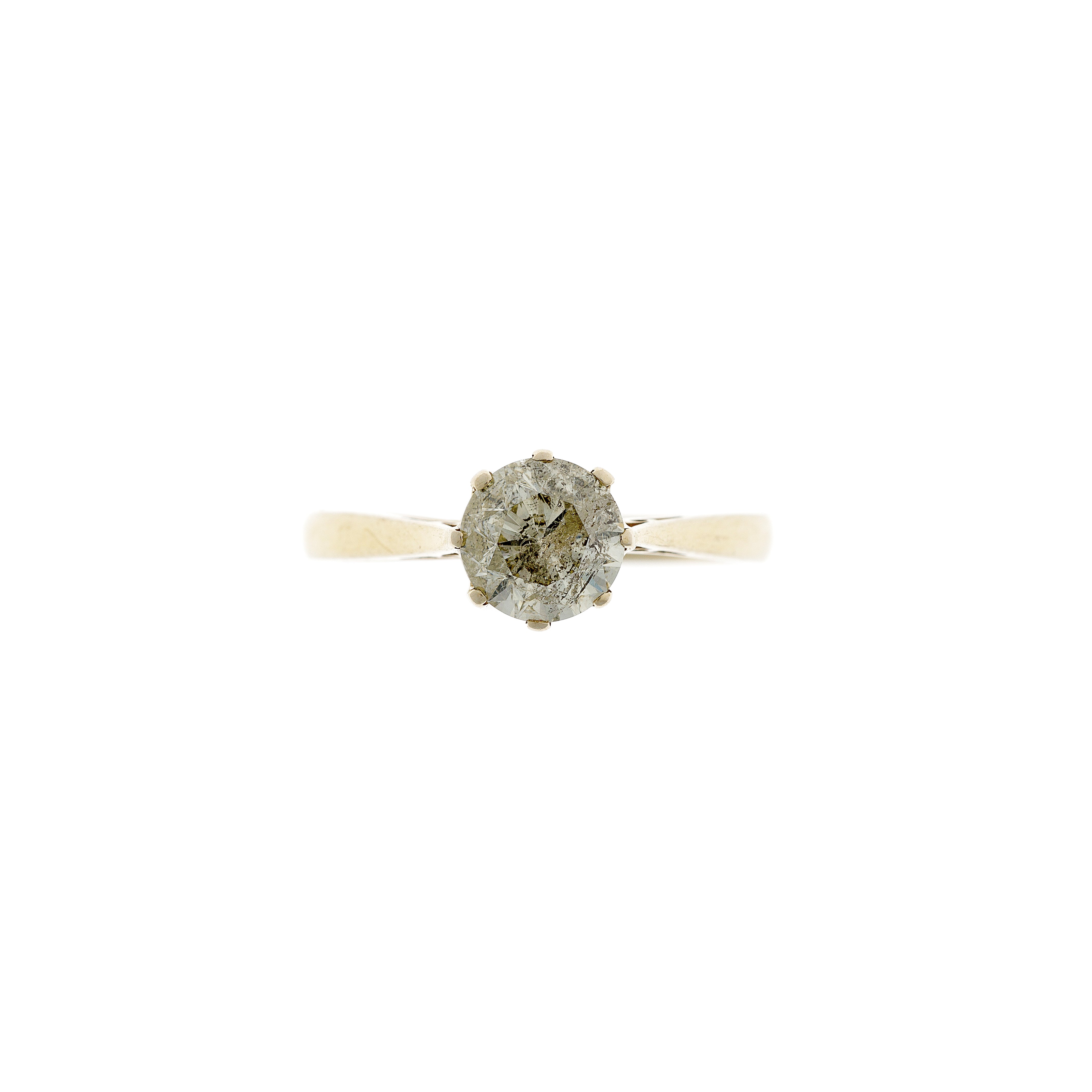 Brilliant-Cut Diamond Gold Solitaire Ring