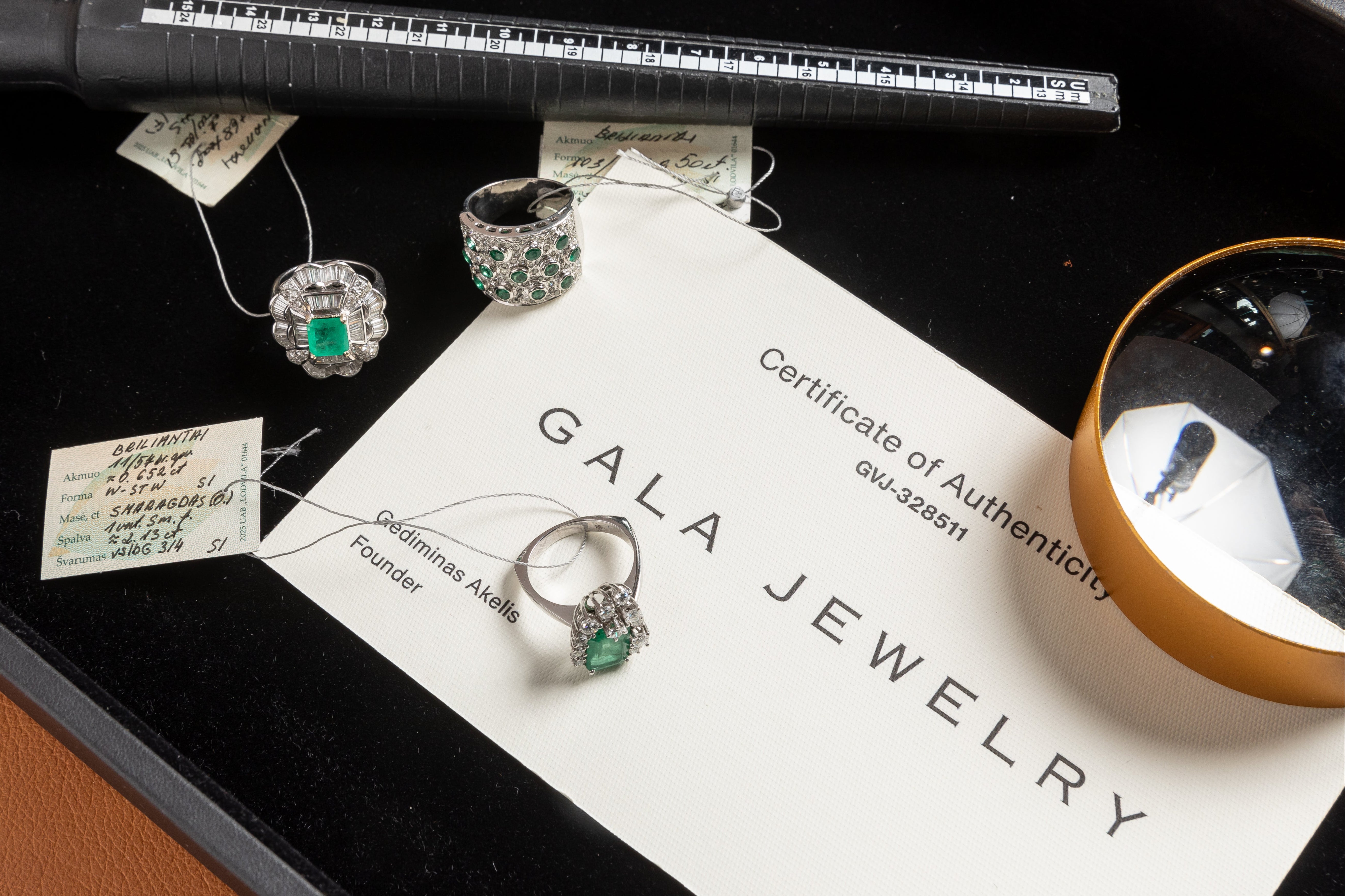 Gala Vintage Jewelry certificate of authenticity.